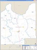 Roger Mills, Ok Carrier Route Wall Map